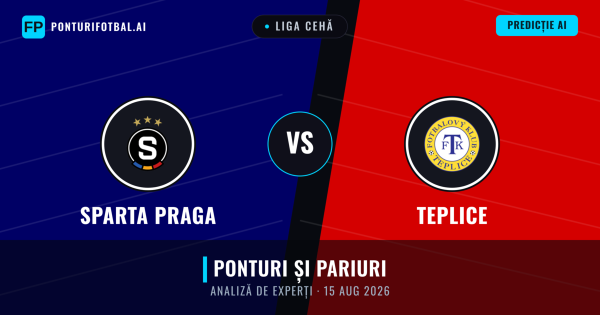 Sparta Praga vs Teplice — pronostic și avancronică meci