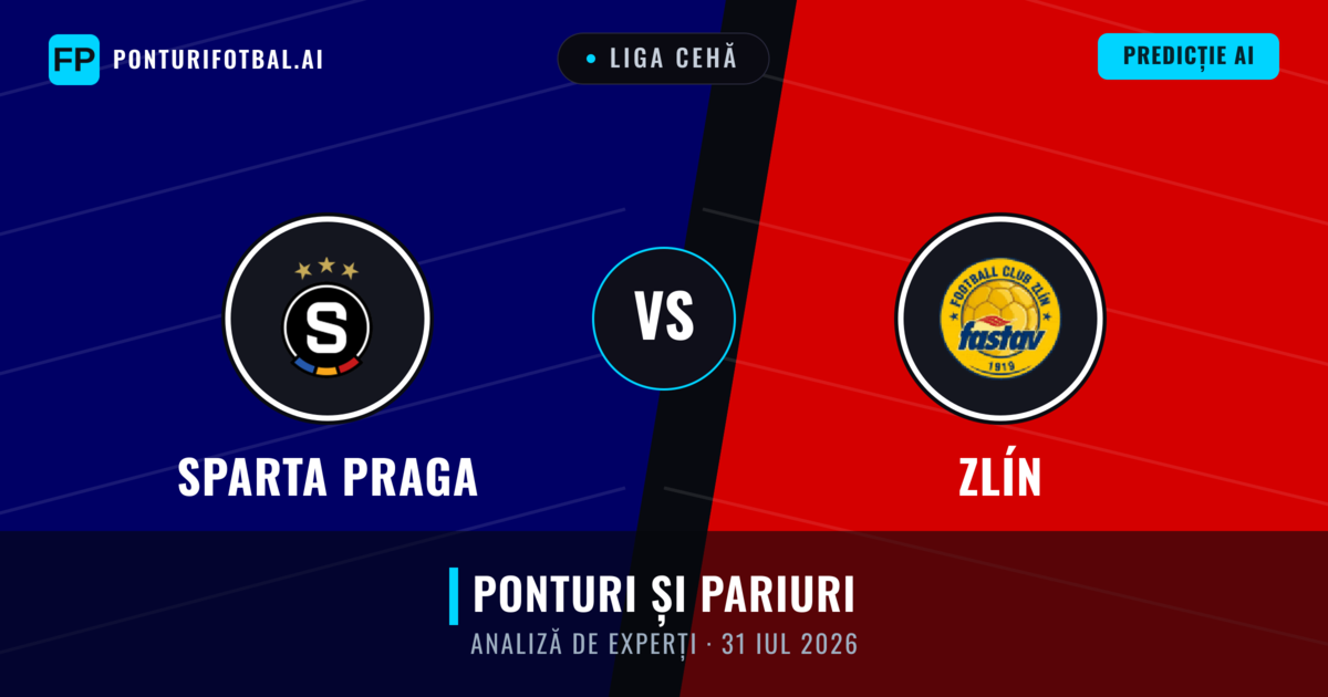 Sparta Praga vs Zlín — pronostic și avancronică meci