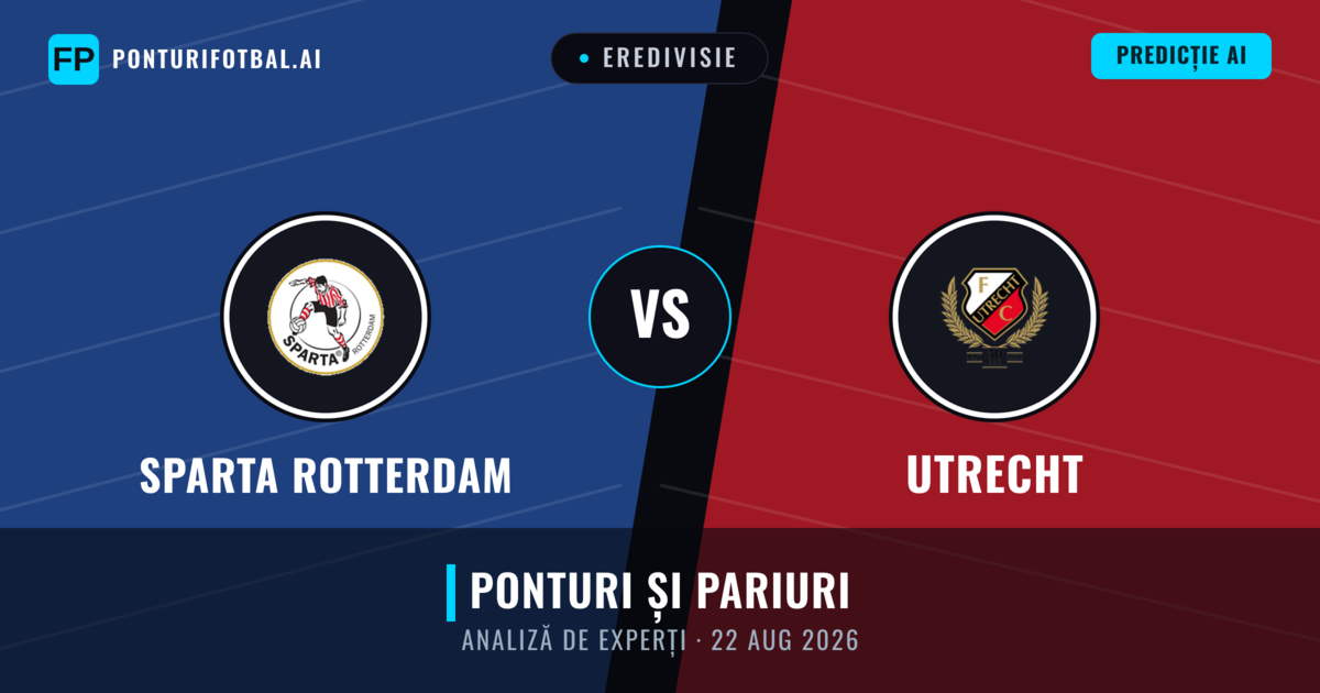 Sparta Rotterdam vs Utrecht — pronostic și avancronică meci