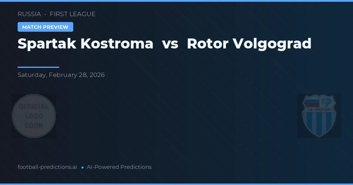 Spartak Kostroma vs Rotor Volgograd — pronostic și avancronică meci