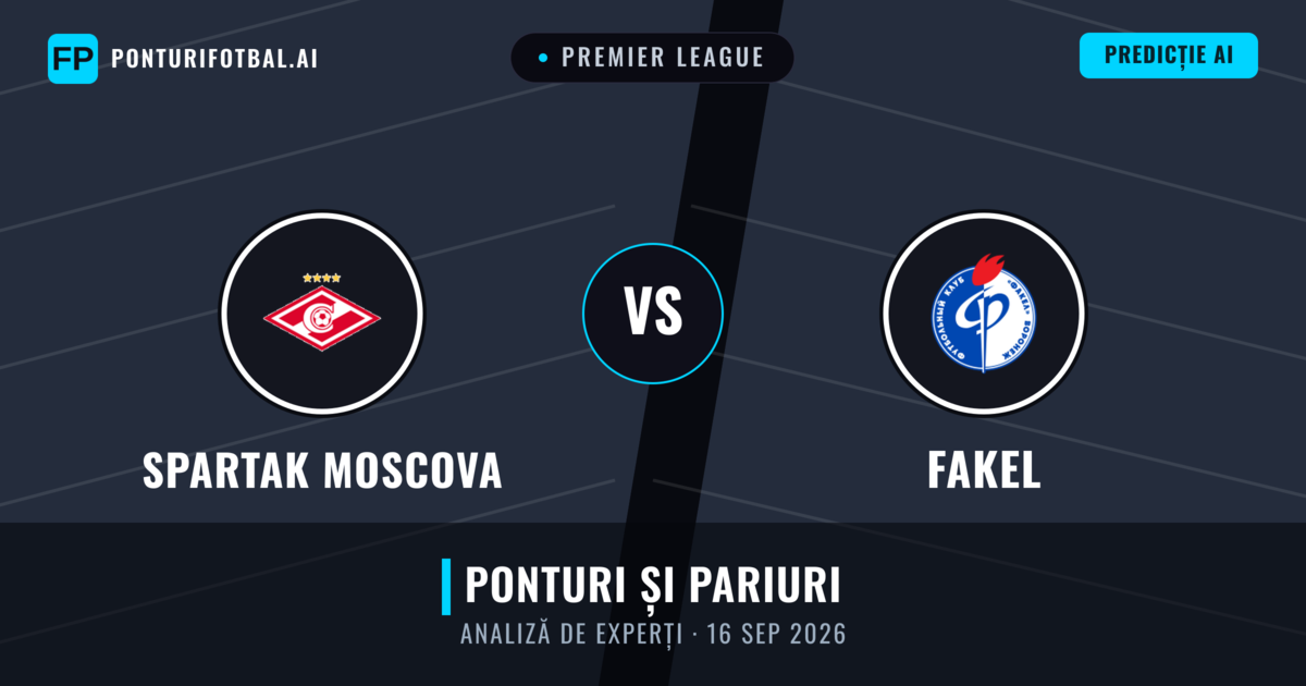 Spartak Moscova vs Fakel — pronostic și avancronică meci
