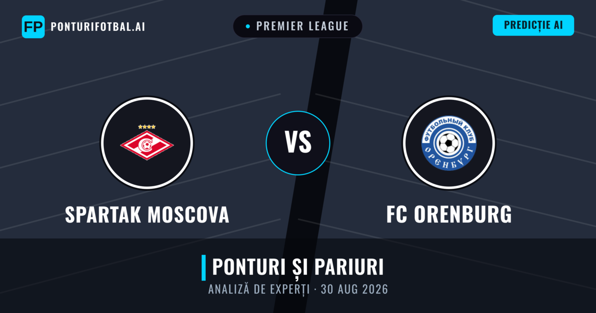 Spartak Moscova vs FC Orenburg — pronostic și avancronică meci