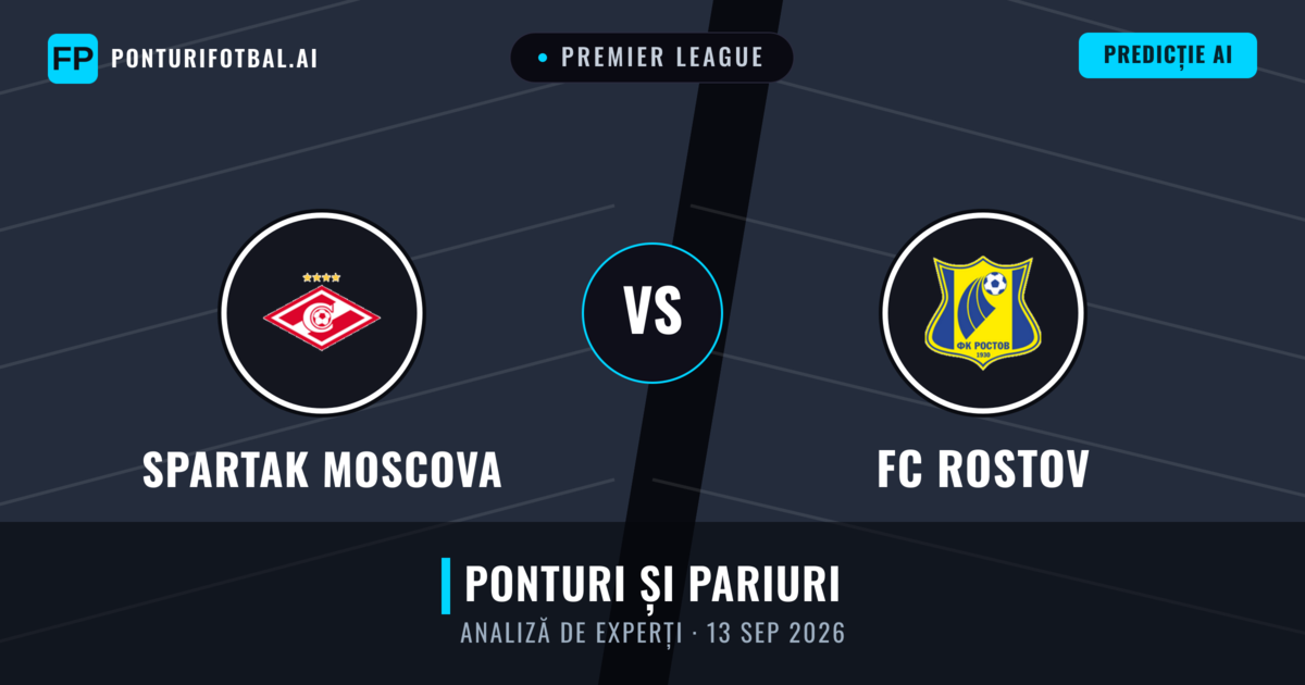 Spartak Moscova vs FC Rostov — pronostic și avancronică meci