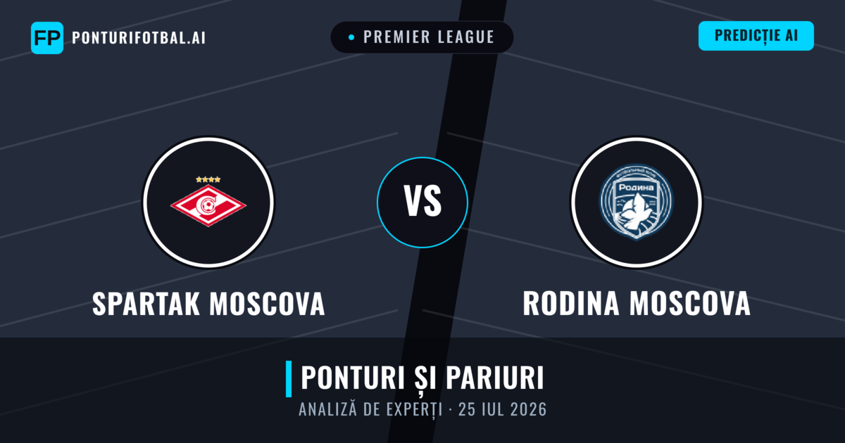 Spartak Moscova vs Rodina Moscova — pronostic și avancronică meci