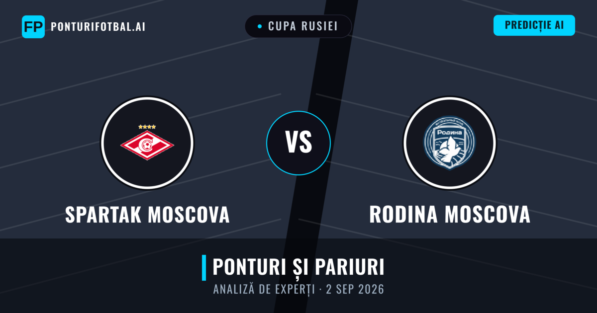 Spartak Moscova vs Rodina Moscova — pronostic și avancronică meci