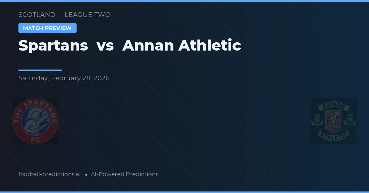 Spartans vs Annan Athletic — pronostic și avancronică meci