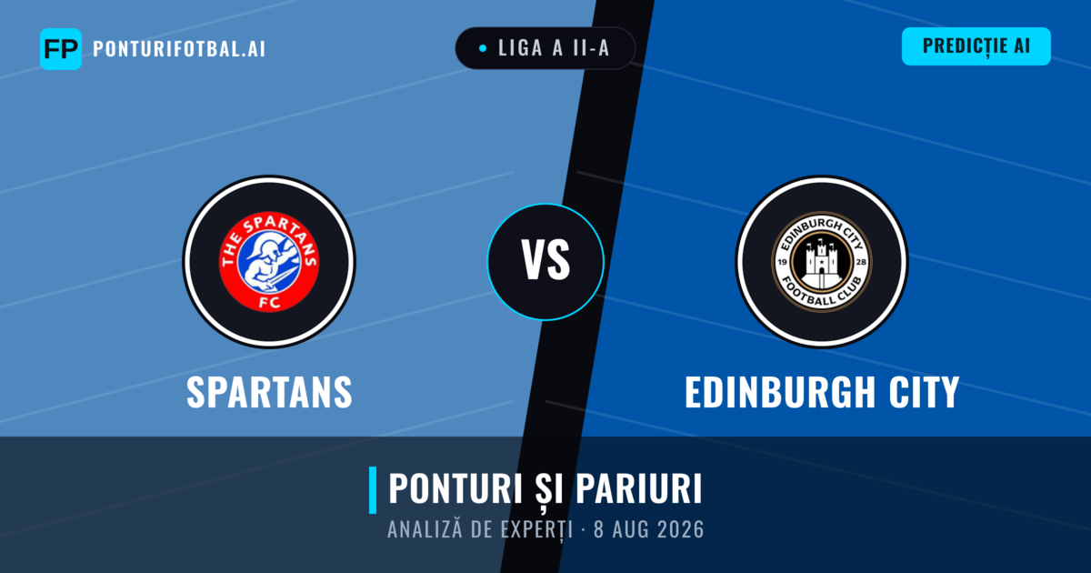 Spartans vs Edinburgh City — pronostic și avancronică meci