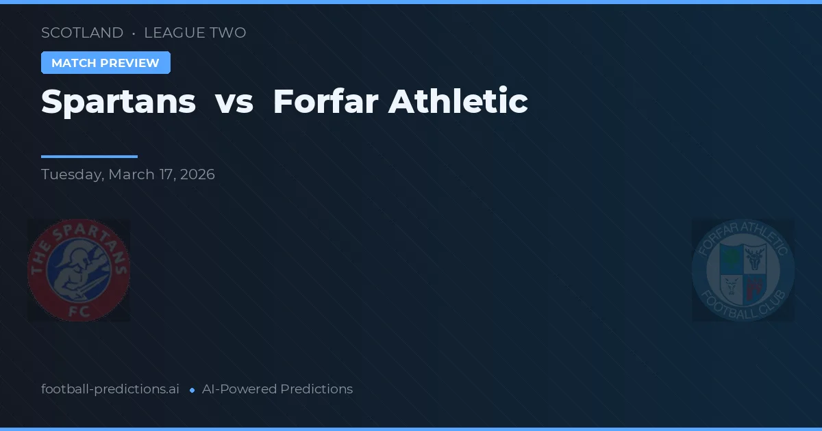 Spartans vs Forfar Athletic — pronostic și avancronică meci