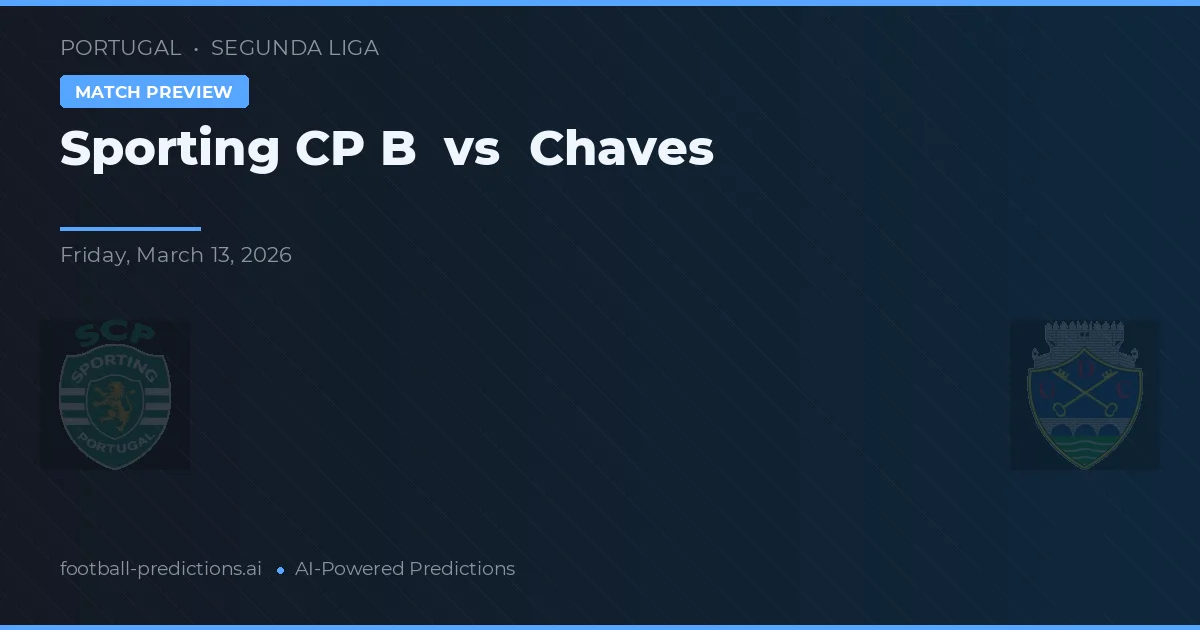 Sporting CP B vs Chaves — pronostic și avancronică meci
