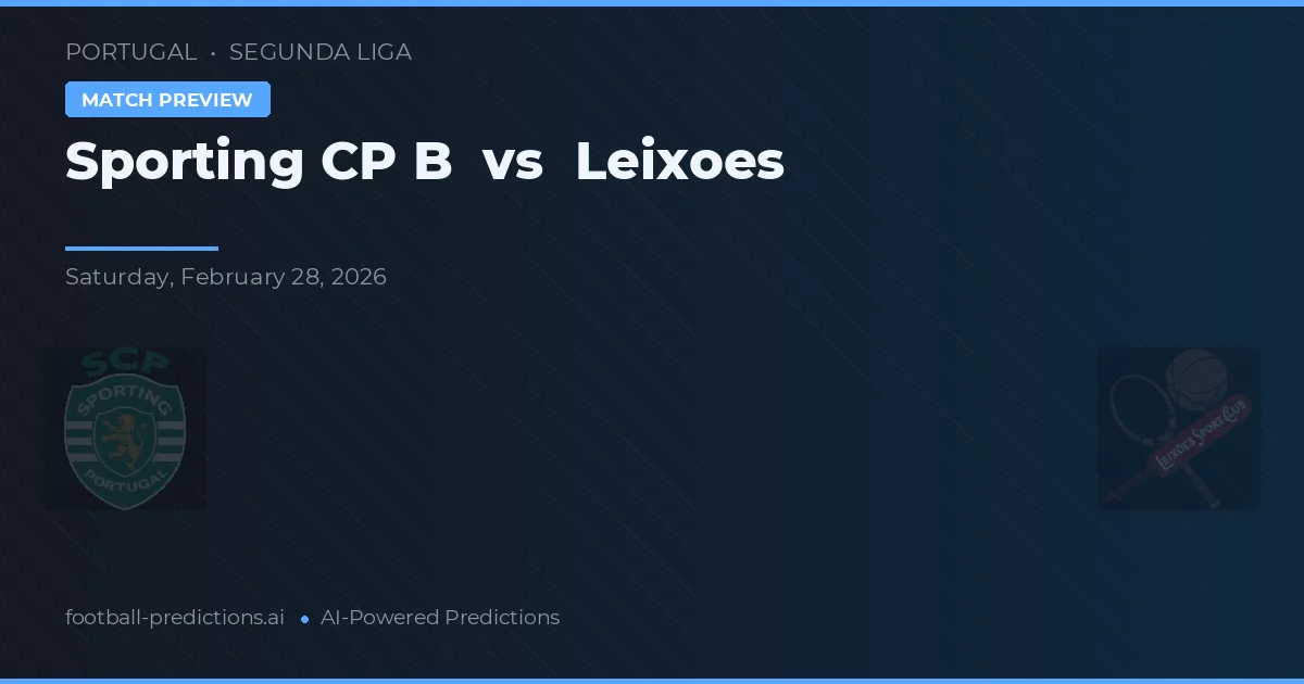 Sporting CP B vs Leixões — pronostic și avancronică meci