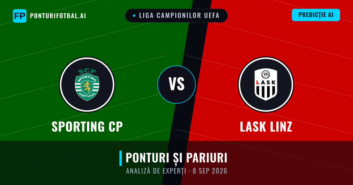 Sporting CP vs LASK Linz — pronostic și avancronică meci