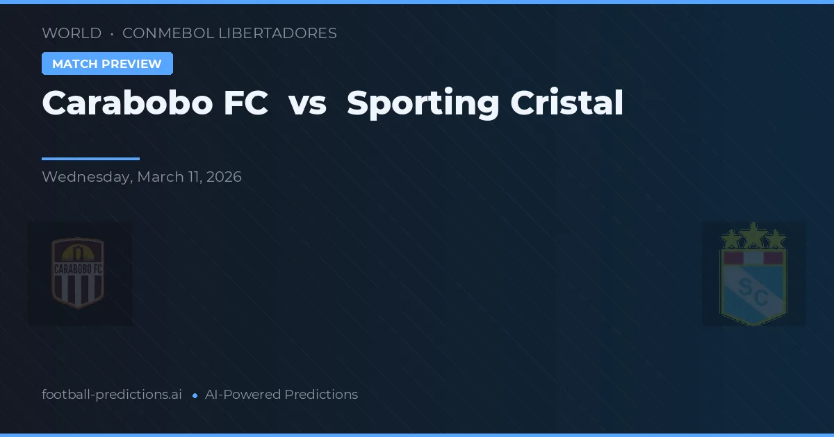 Carabobo FC vs Sporting Cristal — pronostic și avancronică meci