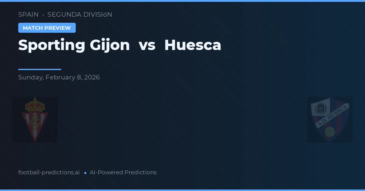 Sporting Gijón vs Huesca — pronostic și avancronică meci