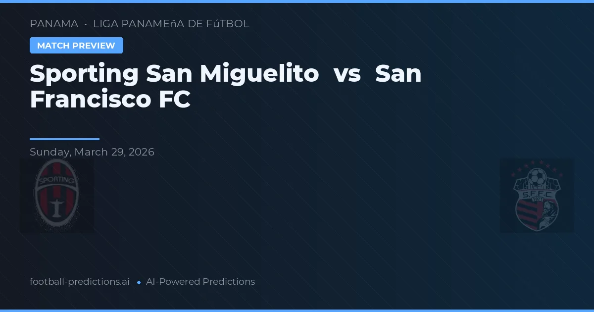 Sporting San Miguelito vs San Francisco FC — pronostic și avancronică meci
