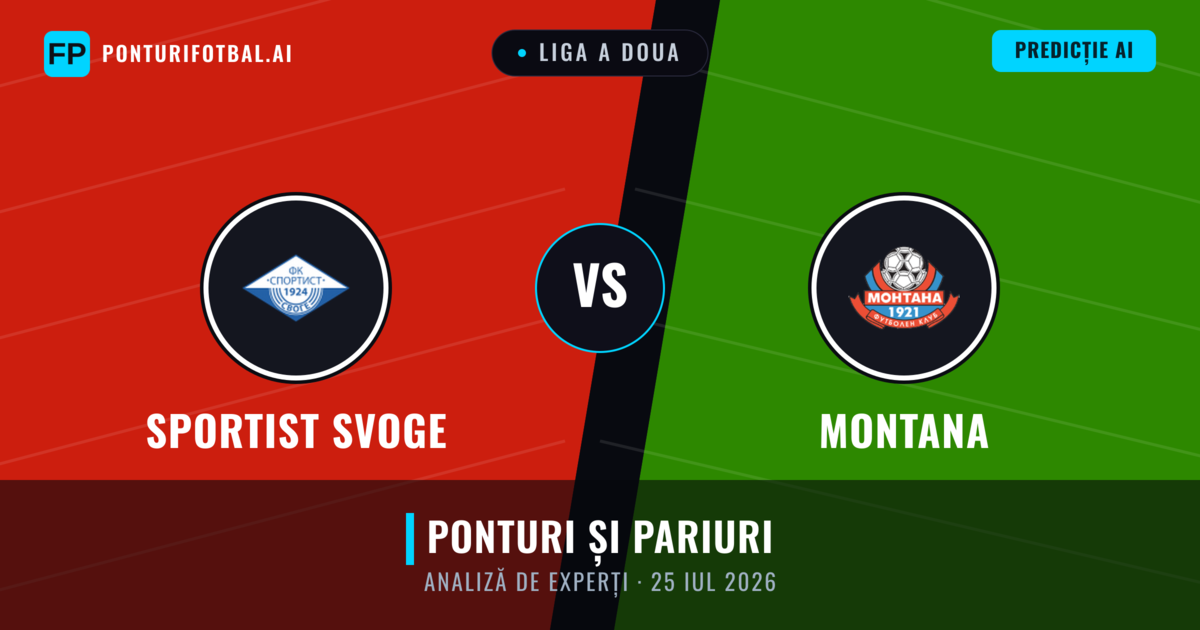 Sportist Svoge vs Montana — pronostic și avancronică meci