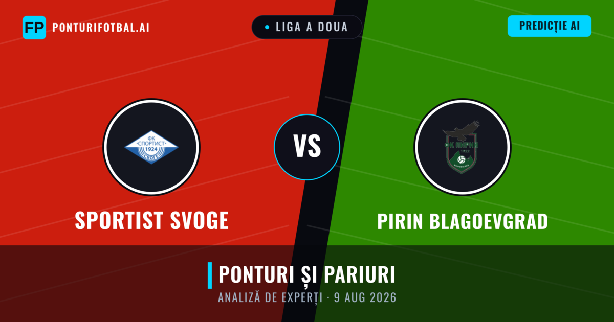 Sportist Svoge vs Pirin Blagoevgrad — pronostic și avancronică meci