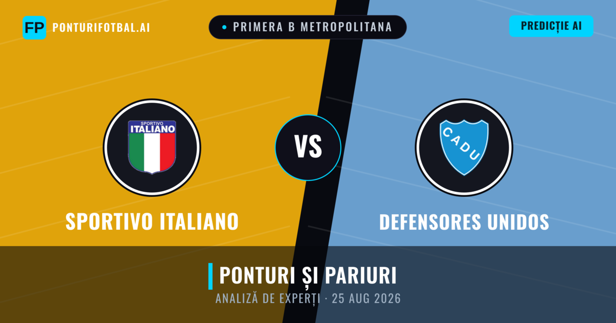Sportivo Italiano vs Defensores Unidos — pronostic și avancronică meci