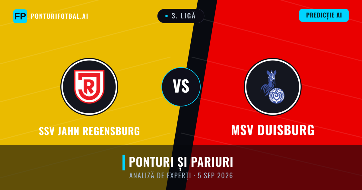 SSV Jahn Regensburg vs MSV Duisburg — pronostic și avancronică meci