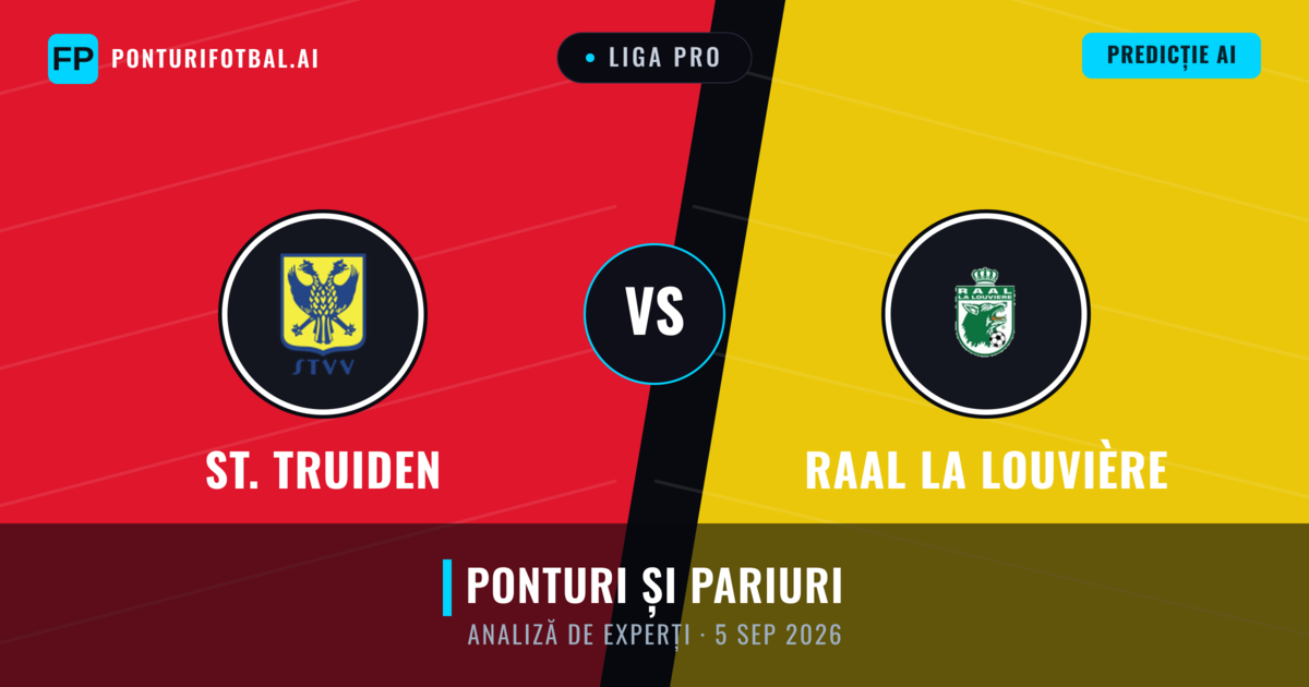St. Truiden vs RAAL La Louvière — pronostic și avancronică meci