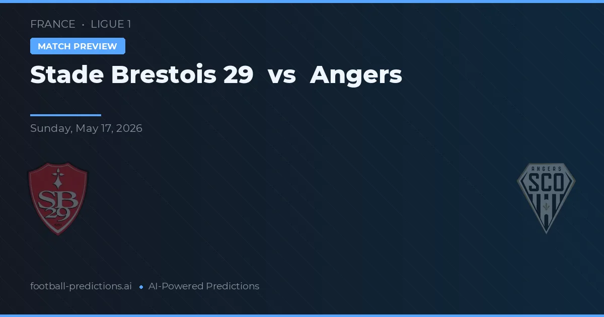 Stade Brestois 29 vs Angers — pronostic și avancronică meci