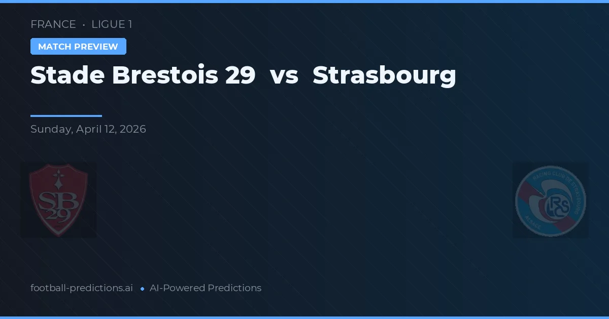 Stade Brestois 29 vs Strasbourg — pronostic și avancronică meci