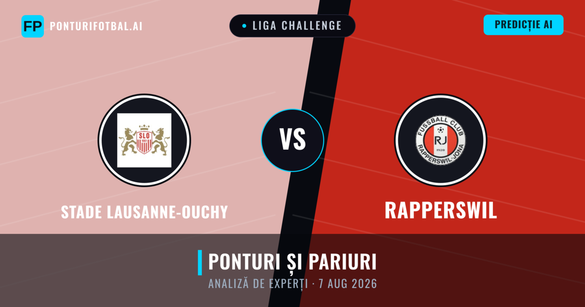 Stade Lausanne-Ouchy vs Rapperswil — pronostic și avancronică meci