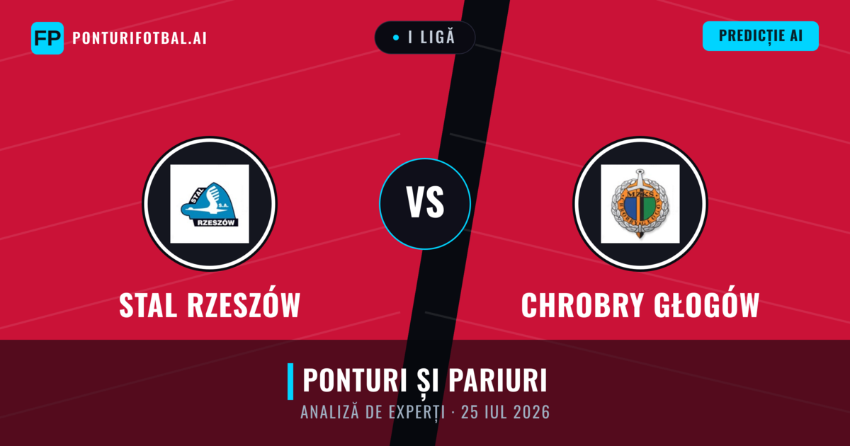 Stal Rzeszów vs Chrobry Głogów — pronostic și avancronică meci