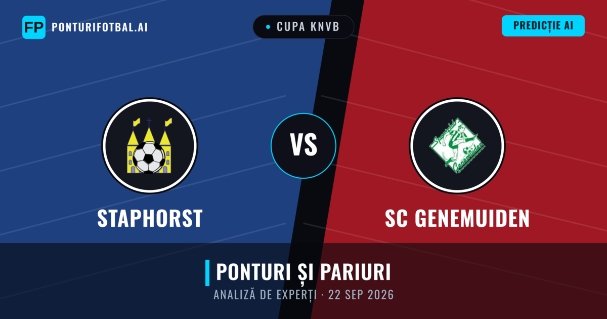 Staphorst vs SC Genemuiden — pronostic și avancronică meci