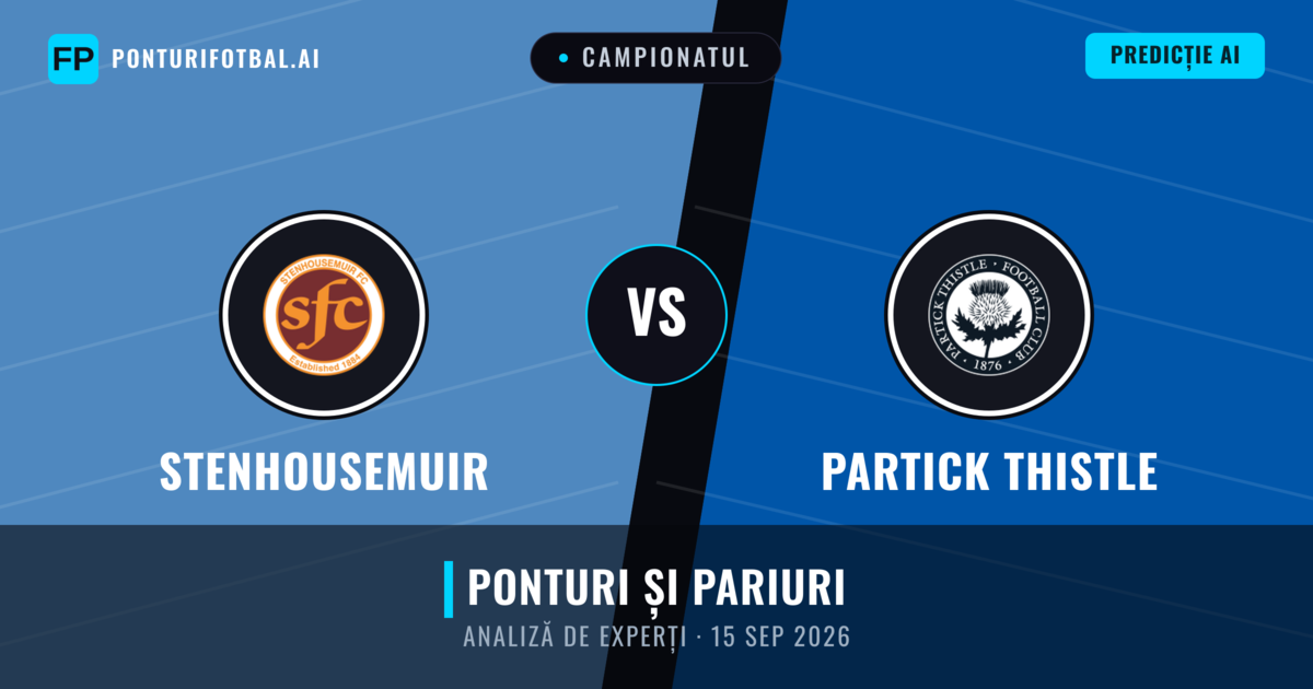 Stenhousemuir vs Partick Thistle — pronostic și avancronică meci