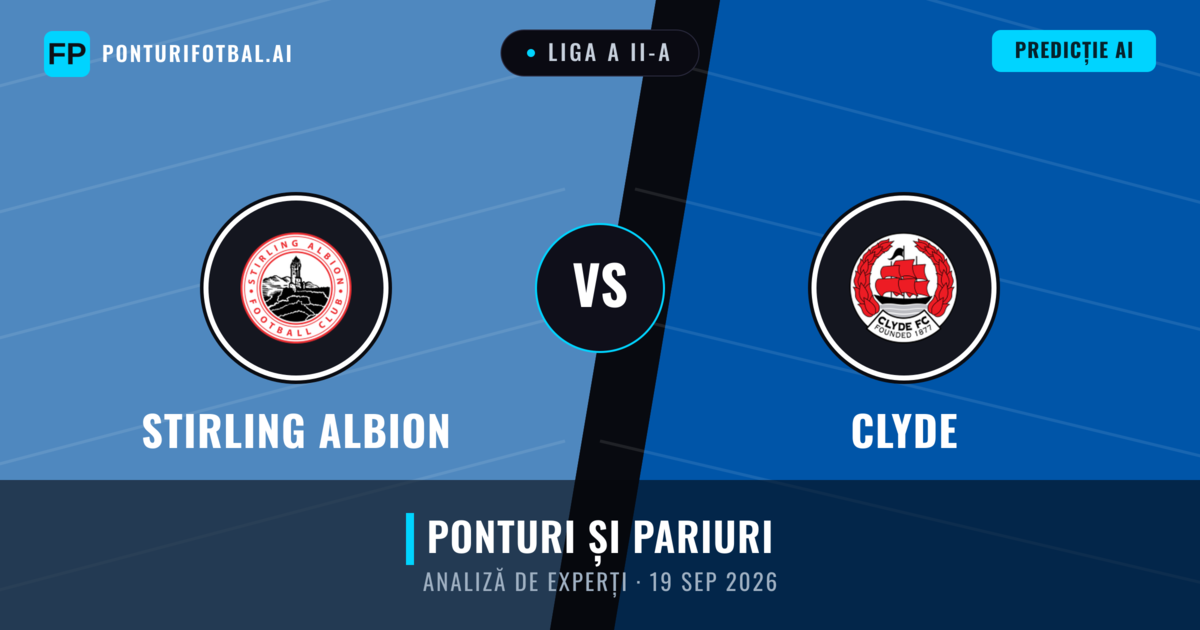 Stirling Albion vs Clyde — pronostic și avancronică meci