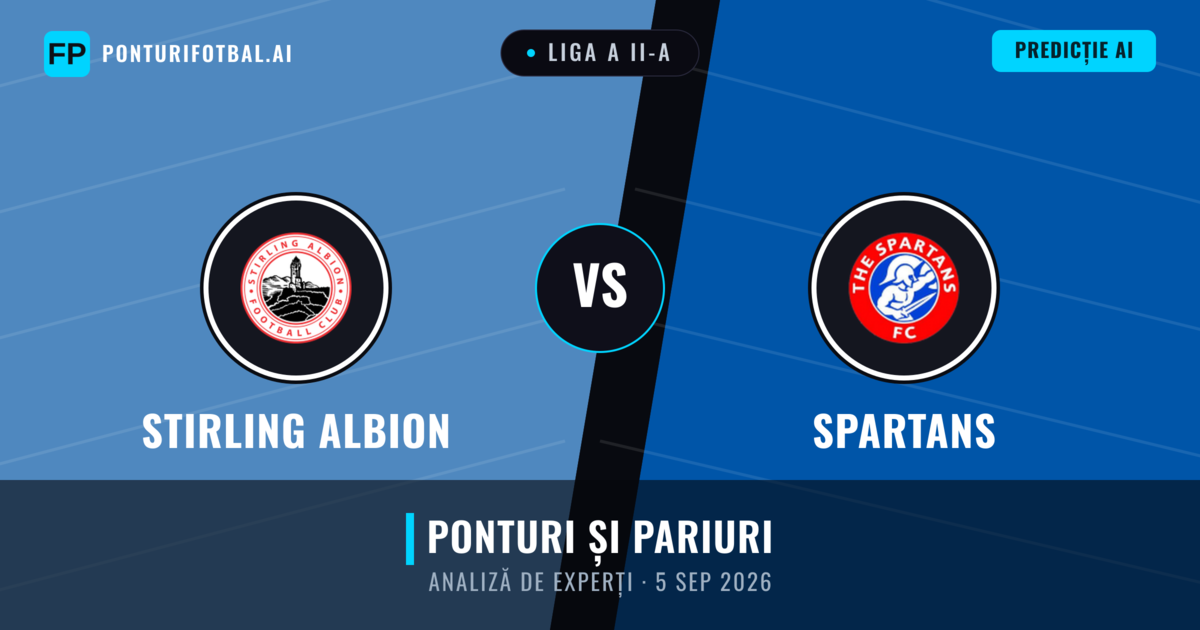 Stirling Albion vs Spartans — pronostic și avancronică meci