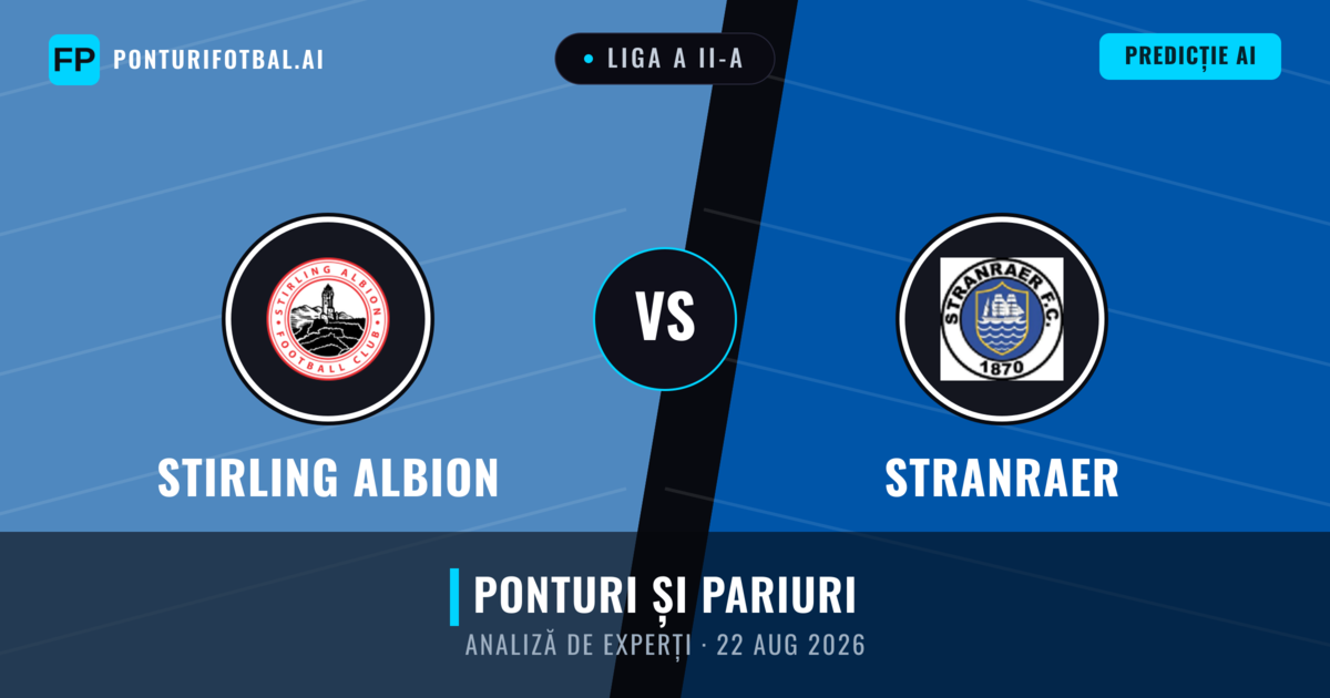 Stirling Albion vs Stranraer — pronostic și avancronică meci