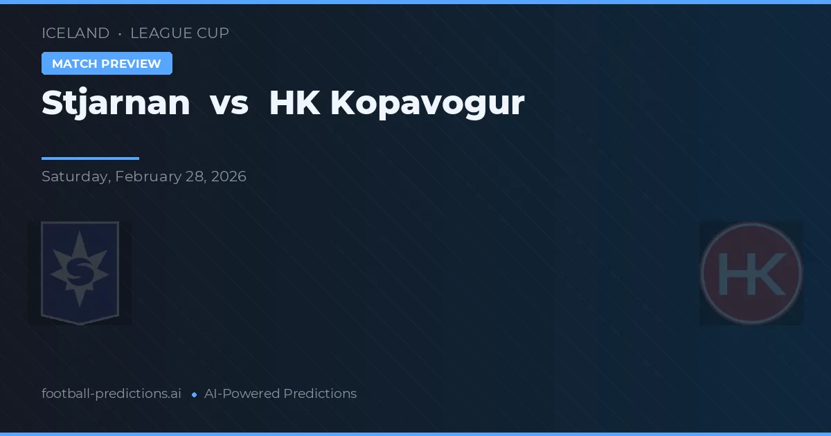 Stjarnan vs HK Kópavogur — pronostic și avancronică meci