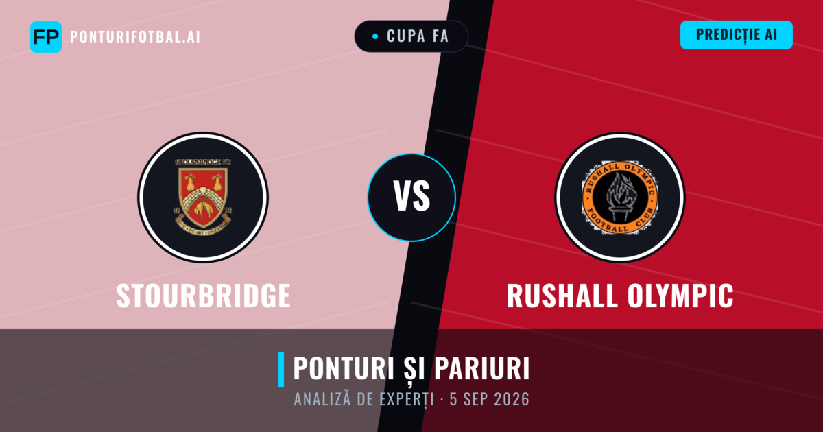 Stourbridge vs Rushall Olympic — pronostic și avancronică meci