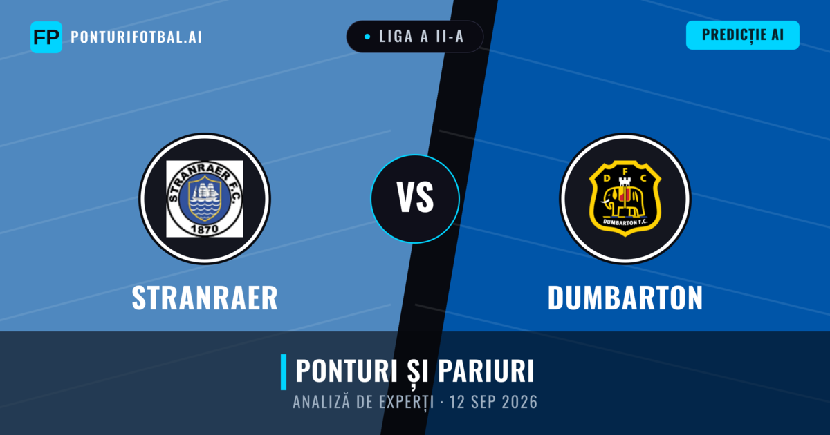 Stranraer vs Dumbarton — pronostic și avancronică meci
