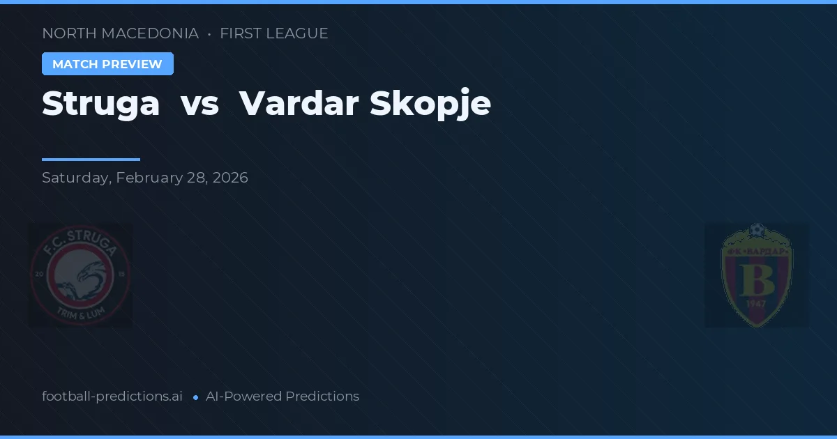 Struga vs Vardar Skopje — pronostic și avancronică meci