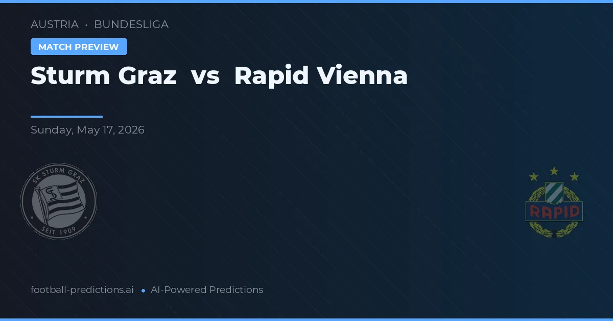 Sturm Graz vs Rapid Viena — pronostic și avancronică meci