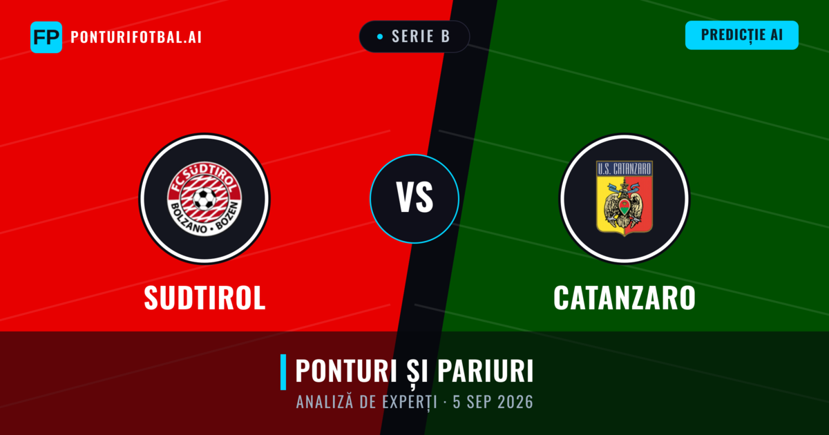 Sudtirol vs Catanzaro — pronostic și avancronică meci