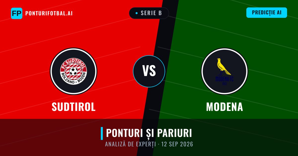Sudtirol vs Modena — pronostic și avancronică meci