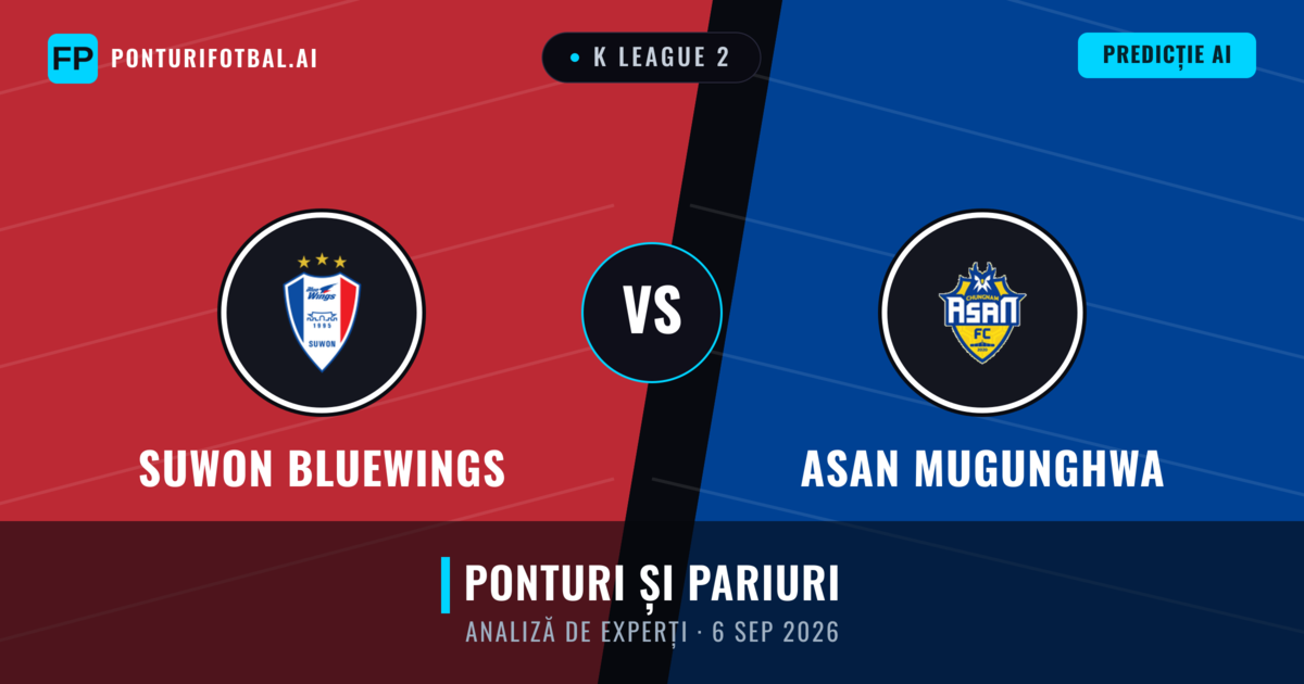 Suwon Bluewings vs Asan Mugunghwa — pronostic și avancronică meci