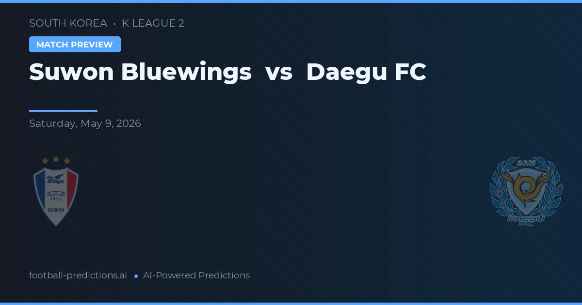 Suwon Bluewings vs Daegu FC — pronostic și avancronică meci