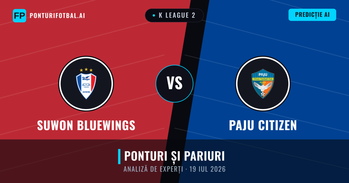 Suwon Bluewings vs Paju Citizen — pronostic și avancronică meci