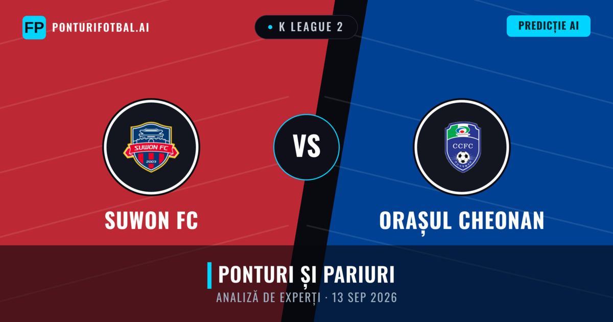 Suwon FC vs Orașul Cheonan — pronostic și avancronică meci