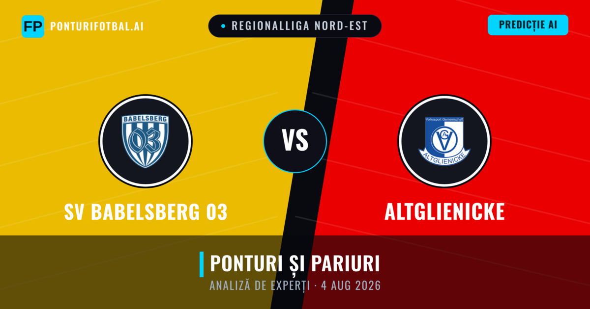 SV Babelsberg 03 vs Altglienicke — pronostic și avancronică meci