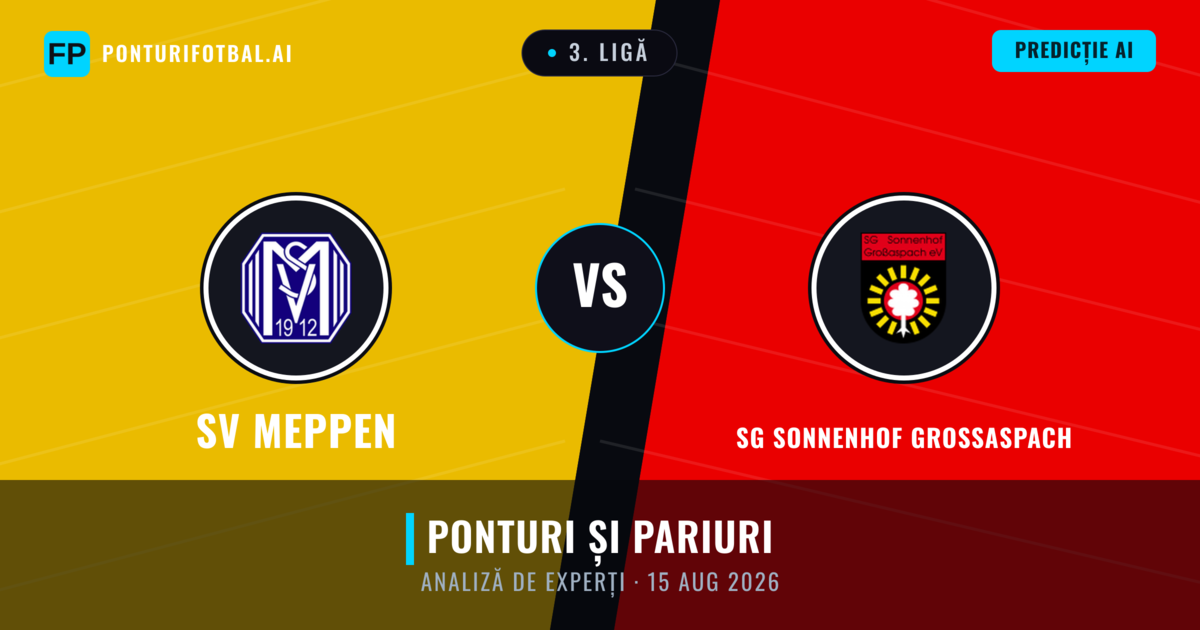 SV Meppen vs SG Sonnenhof Großaspach — pronostic și avancronică meci