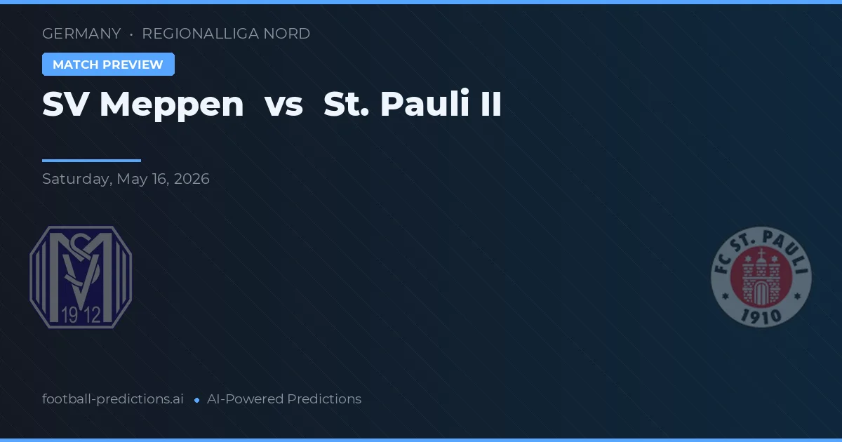 SV Meppen vs St. Pauli II — pronostic și avancronică meci