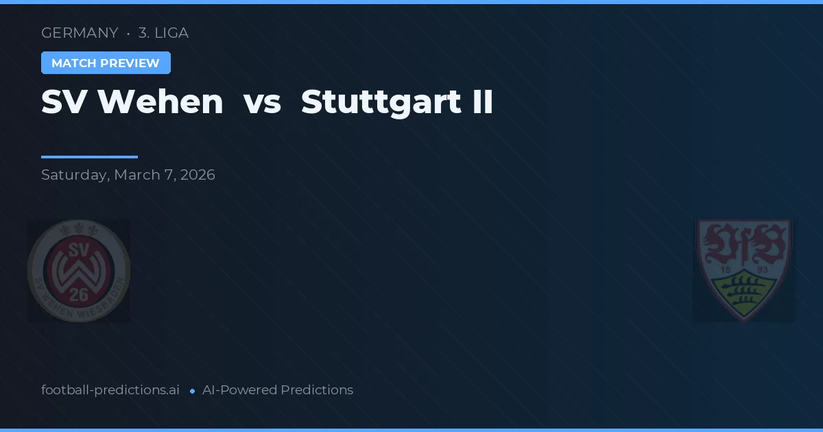 SV Wehen vs Stuttgart II — pronostic și avancronică meci