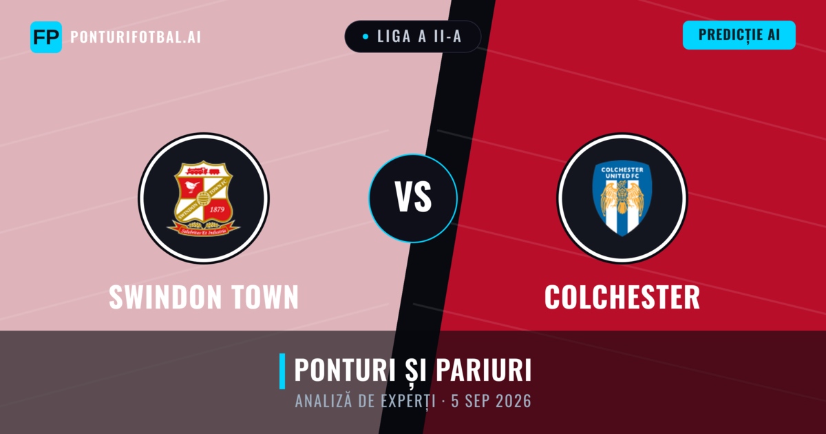 Swindon Town vs Colchester — pronostic și avancronică meci