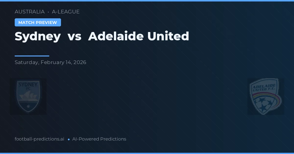 Sydney vs Adelaide United — pronostic și avancronică meci