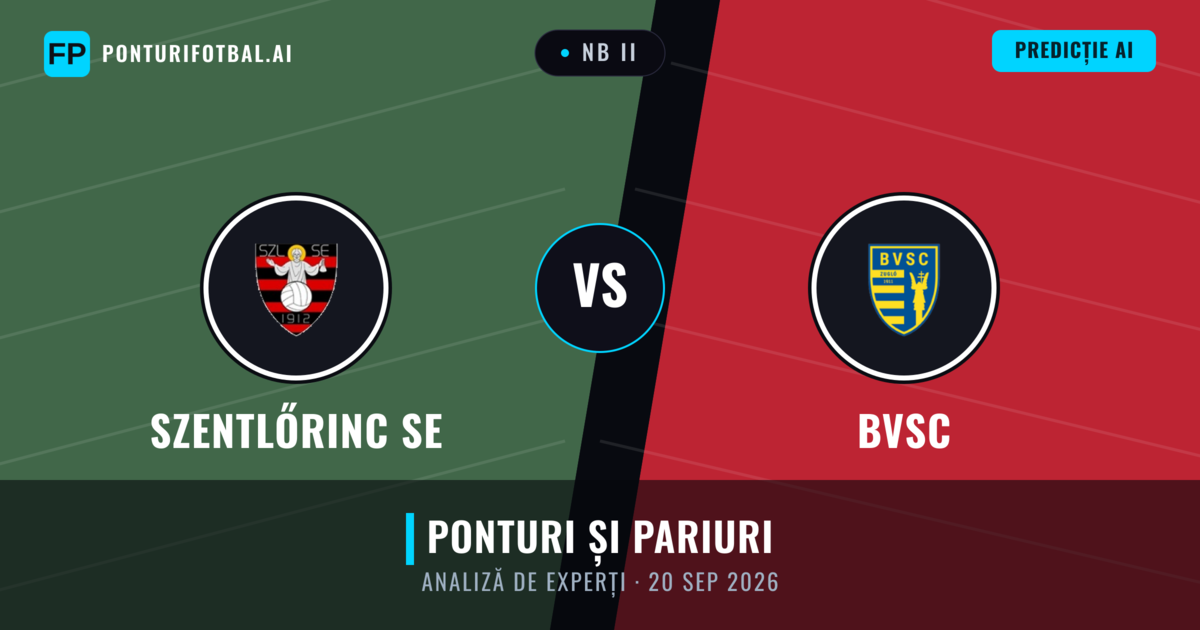 Szentlőrinc SE vs BVSC — pronostic și avancronică meci